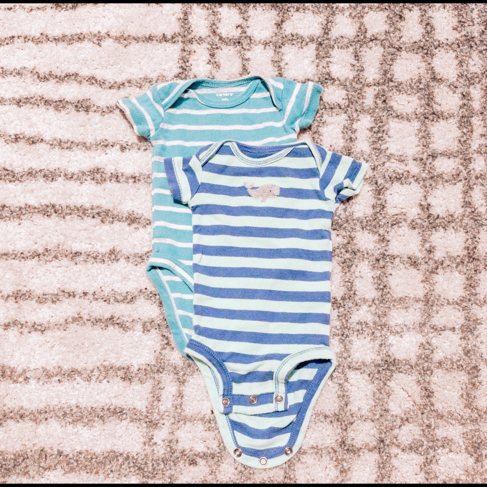 2pk newborn Carter onesies